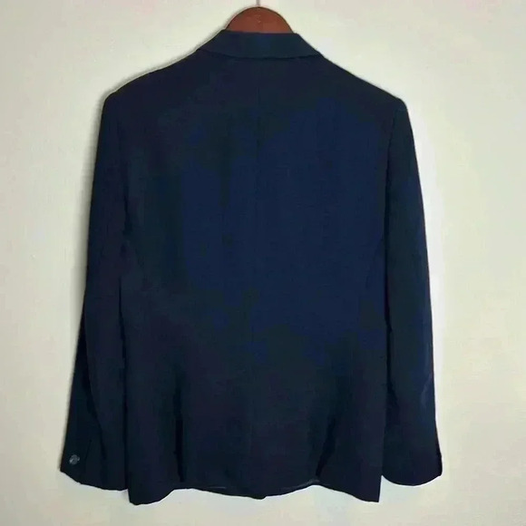 Vintage Women’s Blazer Evan Picone Navy 100% Worsted Wool Size 14 - Picture 3 of 12